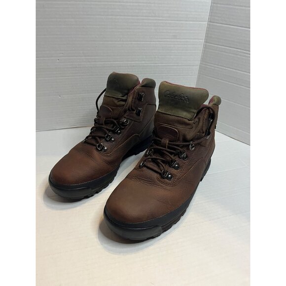 Cabelas Mens gore-Tex Rimrock ankle   Brown Leather Insulated Hiking Boots  10D - Picture 1 of 13